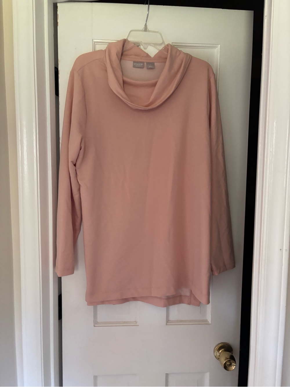 Chico's Blush Pink Cowl Neck Sweater